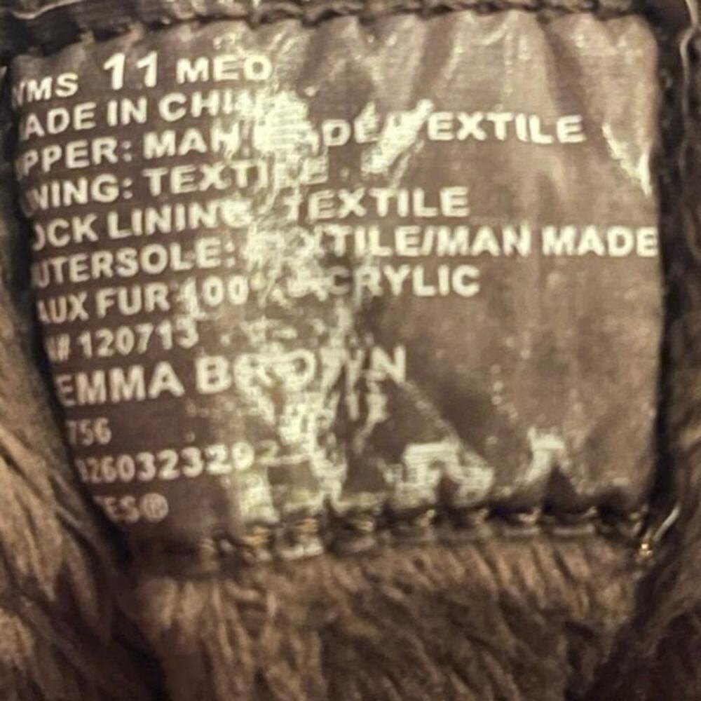 TOTES Brown Cozy Winter Boots Sz. 11 - Picture 7 of 7
